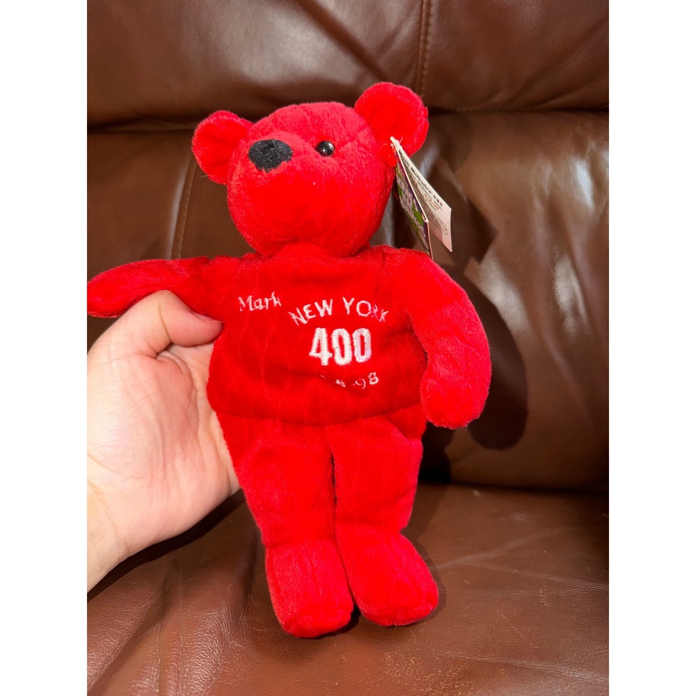 Salvino's Mac Bammers Mark McGwire 400 HR New York 5-8-98 Red Plush Bear #25